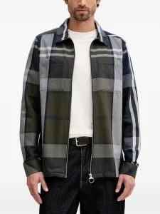 Пледовая рубашка на молнии Lannich Barbour, зеленый