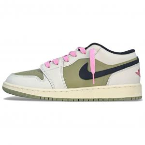 Jordan Кроссовки Air 1 Low top Vintage Basketball Shoes Women's Beige Green