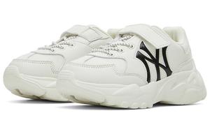 Большие кроссовки для детей с широкими бретелями PS Low-top белого/черного цвета Mlb, белый