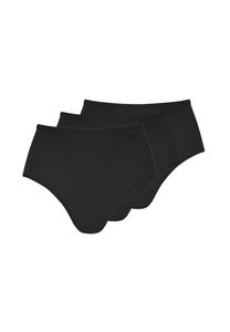 Трусы на талии, 3 шт., только лайкра mey, черный