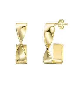 Серьги-Полукольца с покрытием из белого золота или 14-каратного золота Rachel Glauber, gold