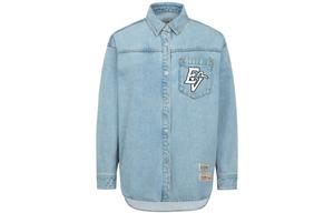 Рубашка женская джинсовая синяя Evisu