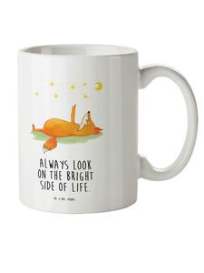 Детская кружка лиса со звездами и надписью на белом фоне Mr. & Mrs. Panda