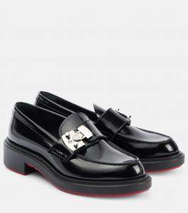 Уютные мокасины Urban Moc Lock из кожи Christian Louboutin, черный
