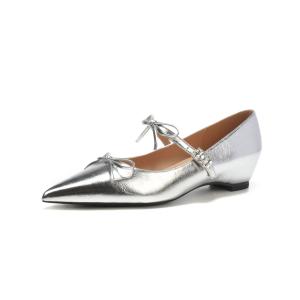 Beijiani Серебряные балетки Мэри Джейн, цвет Silver