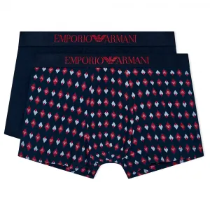 Боксеры Emporio Armani Classic Pattern Mix Trunk 2 units, синий