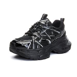 VAEL Галактик Траектори противоскользящие дышащие увеличивающие рост низкие массивные кроссовки женские черные, цвет Black