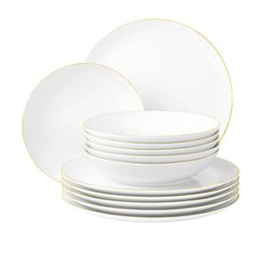 Сервиз Liberty в золотой оправе, 12 предметов Seltmann Weiden, белое золото