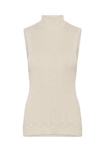 Топ Cream DELA SLEEVELESS TURTLENECK, Oat Melange/Beige