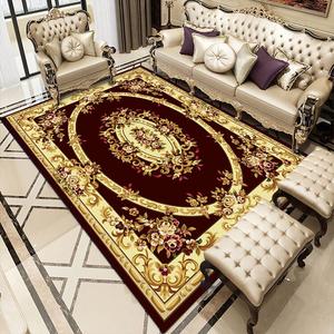 Saipos Ковер 120х160 см для гостиной/конференц-зала в винтажном европейском стиле, классический принт