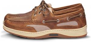 Мокасины Sebago Clovehitch II FGL с вощеной отделкой для мужчин - кожаные лодочные туфли с дышащими сетчатыми вставками, анатомическими EVA подошвами и противоскользящей подошвой, коричневый