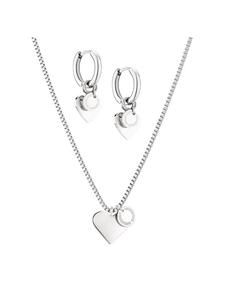 LIEBESKIND BERLIN Колье и серьги «Серебряные сердечки» из серебра