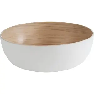 Чаша APS «Frida», 1 предмет, меламин, внутренняя часть под дерево, Ø 30 см, белый