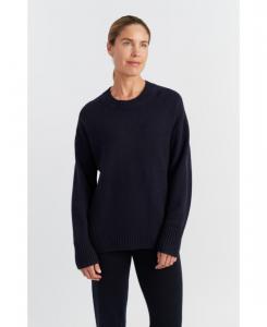Женский свитер с круглым вырезом из чистого кашемира Chinti & Parker, Navy