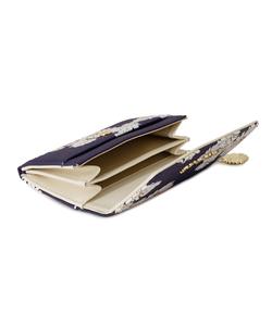 Футляр для визитных карточек с разделителем, с рисунком хризантем и блестками, PJA-W973