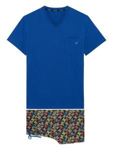 Короткая пижама HOM  Beautifly, цвет Blue/Mixed colors