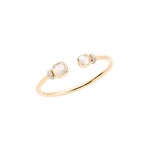 Браслет nude из розового золота с белым топазом, перламутром и бриллиантами Pomellato