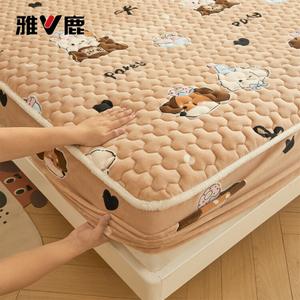 Yalu Простыня на резинке 90х200 см, комплект из 2 предметов, велюр, утепленная