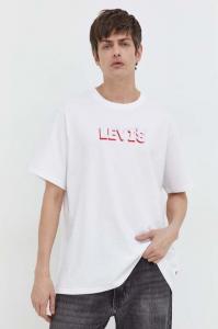 Хлопковая футболка Levi's, белый