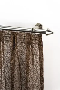 Карниз для штор GARESA "GRAND", 1 направляющая, желаемая длина, комплект для штор, легкий настенный монтаж, выдвижной, имитация нержавеющей стали 260 см, Ø 20 мм, цвет edelstahlfarben