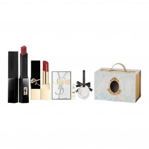 Набор помад Luxury Premium Tie Dye Box, легко растушевывается, велюровое покрытие, натуральный матовый эффект, комплект из трех штук SAINT LAURENT