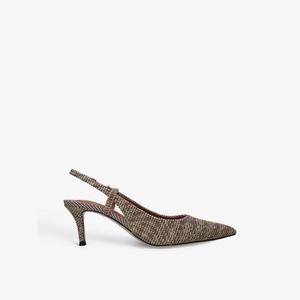 Туфли-Лодочки Belgravia с открытой пяткой и плетеным каблуком Kurt Geiger London, бежевый