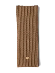 Шарф в рубчик Prada, коричневый