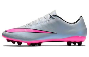 Футбольные бутсы Mercurial Vapor 10 мужские низкие серебристо-розовые Nike