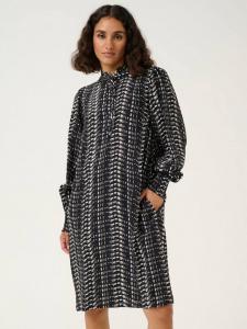 Абстрактное платье с оборками от алисы KAFFE, черный/белый