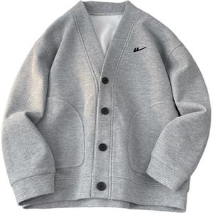 Свитшот женский с воротником бейсболка умеренный кардиган WARRIOR, серый[free diy brand merch]