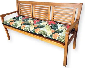 4 л текстильная подушка для сиденья, подушка для поддона, садовая подушка, подушка для скамейки, подушка для скамейки, подушка для садовой скамейки (100 x 40 см, цветы зеленые)