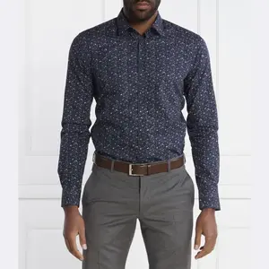 Elisha02 рубашка очень узкого кроя Hugo, синий