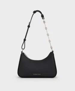 Сумка через плечо Lane Chain Link Charles & Keith, цвет Noir