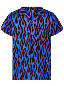 Рубашка King Kameha Flames Allover, синий