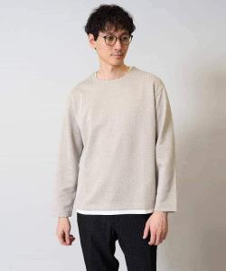 Легкий в уходе, не образующий катышков топ из искусственной ткани шамбре с многослойной структурой Avv, цвет Beige