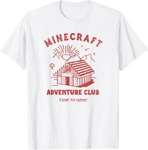 Футболка Minecraft Adventure Club Время добывать руду! Хижина, белая, размер S