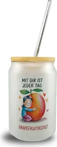 Стакан для питья Grapefruit Embrace Grapefruitastic с бамбуковой крышкой speecheese