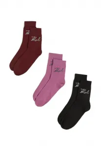 Фирменные носки (комплект из 3 штук) Karl Lagerfeld, Wine Pink Black