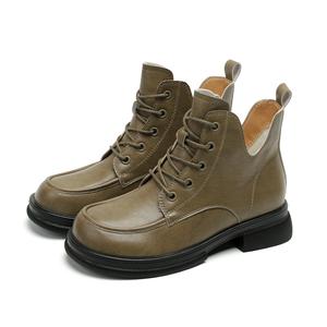 FOXER Женские ботинки Martin цвета хаки