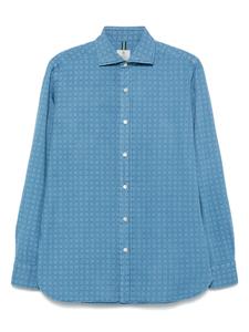 Рубашка с узором Borrelli, синий