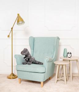 Плюшевый мишка Густав, большой большой динозавр, приятный плюшевый талисман Дино, 70 см, серый Miś Gustaw