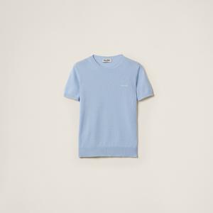 Кашемировый свитер MIU MIU, голубой