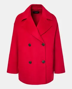Женское гладкое шерстяное пальто Woman El Corte Inglés, красный