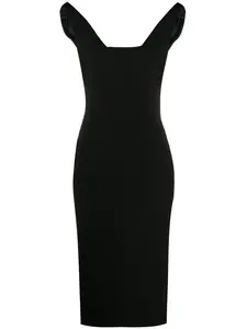 Приталенное платье миди DOLCE & GABBANA, черный