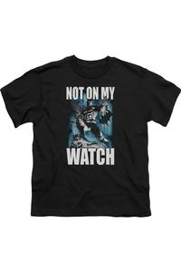 Футболка с коротким рукавом для детей "Batman: Не на моей вахте" Gildan, черный