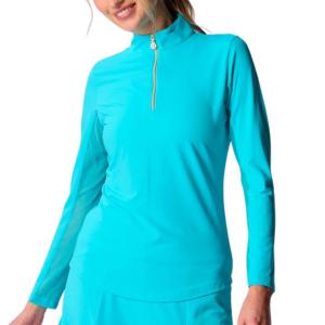 Женская футболка с длинными рукавами и воротником-стойкой G Lifestyle G Lifestyle Clothing, Caribbean turq.