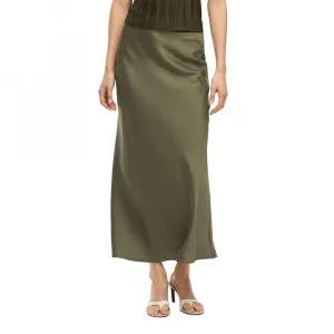 Юбка Vila Ellette midi skirt, бежевый