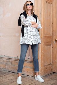 Джинсы свободного кроя закрывающие живот Seraphine, синий