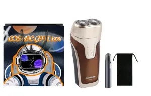 RS501 Razors Rotary Dual Blade портативная бритва для удаления волос на лице с плавающими головками и зарядкой от сети RUNWE