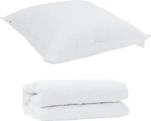 Комплект постельного белья с подушками, 2 шт., белая микрофибра vidaXL